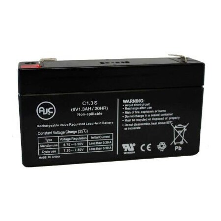 Battery Clerk AJC Amstron AP-612 6V 1.3Ah Sealed Lead Acid Battery AMSTRON-AP-612